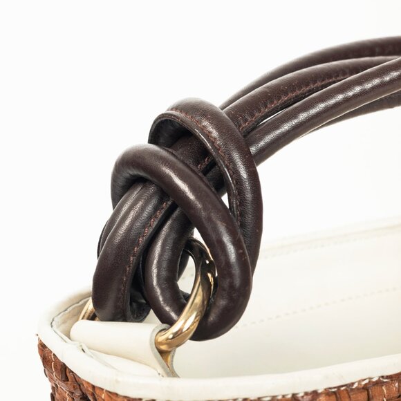 Escada SS/14 Brown Woven-Leather Hobo - Picture 9 of 13